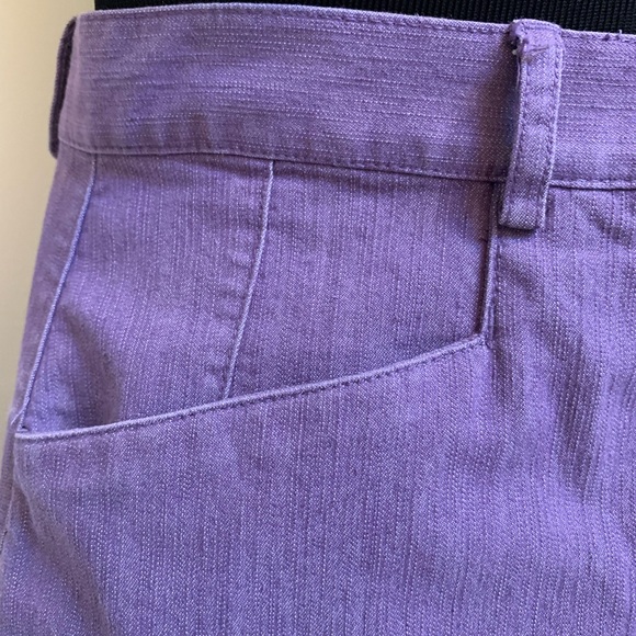 Christopher & Banks Lavender Stretch Skirt-Cotton Poly Blend-Denim Style-Midi-4R - Picture 4 of 7